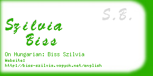 szilvia biss business card